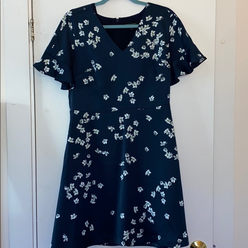 Banana Republic Floral Flutter Sleeve Dress